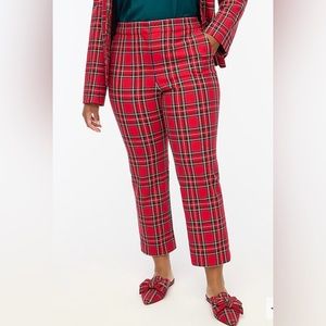J CREW Factory Tartan Plaid Crop Straight Pant size 14 NEW
